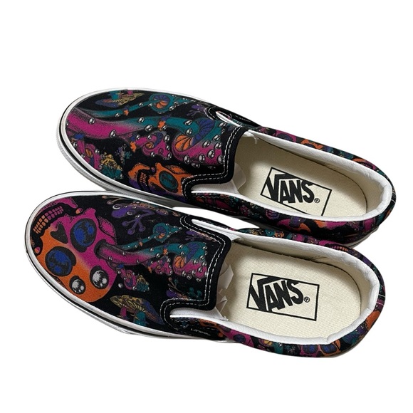 Vans Slip On Mushroom Skull Trippy Drip Psychedelic - Picture 3 of 10
